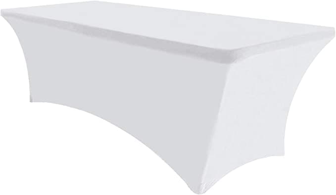 Fitted covers for 6' rectangular table - White